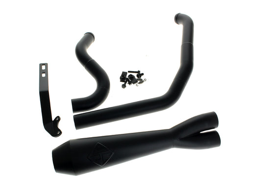 2-into-1 LaneSplitter Exhaust - Black. Fits Dyna 1999-2005