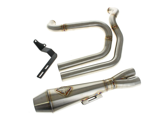 2-into-1 4.5in. Big Bore Exhaust - Stainless Steel. Fits FXR 1987-1994