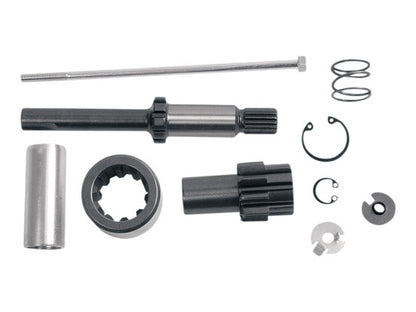 Starter Jackshaft Assembly with 10 Tooth Pinion Gear For OEM 102 Tooth Starter Ring. Fits Dyna 1994-2005, Softail 1994-2006, Touring 1994-2006 & FXR 1994