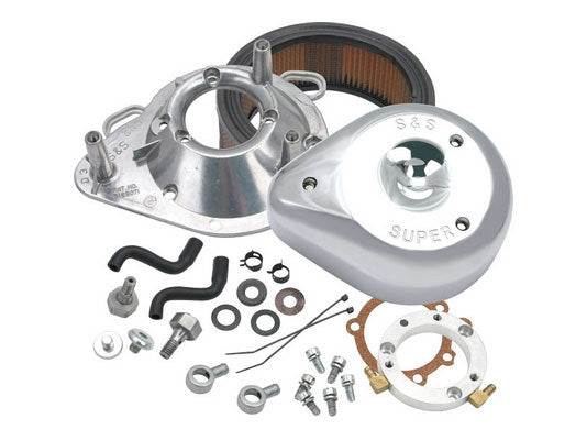 Teardrop Air Cleaner Kit - Chrome. Fits Sportster 1991-2021 with CV Carburettor or EFI.