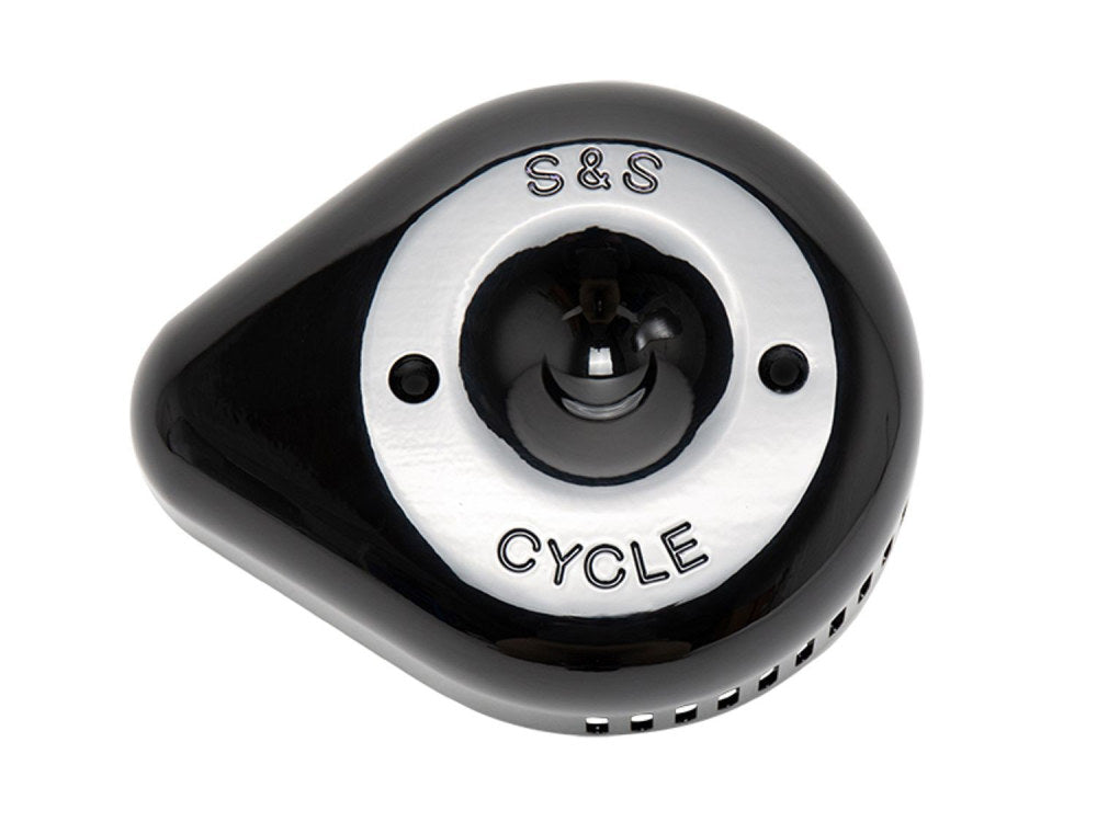 Slasher Teardrop Air Cleaner Cover - Black. Fits S&S Stealth Air Cleaners.
