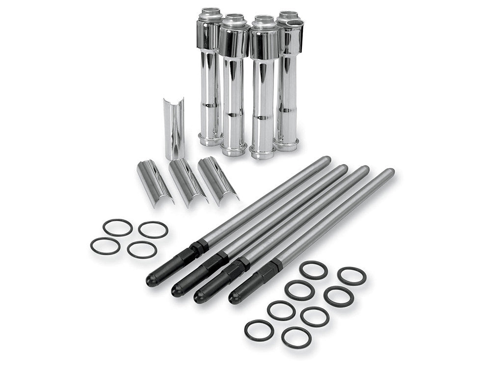 Standard Adjustable Pushrods - Chrome. Fits Sportster 2004-2021