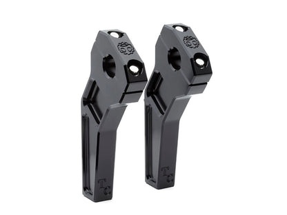 6in. Pullback Two Piece Riser Kit - Black. Fits 1-1/8in. Handlebar.
