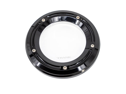 Assault Clear Derby Cover - Gloss Black. Fits Touring 2016up