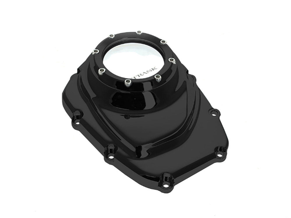 Assault Clear Cam Cover - Gloss Black. Fits Most Touring 2017-2024 & Softail 2018-2024