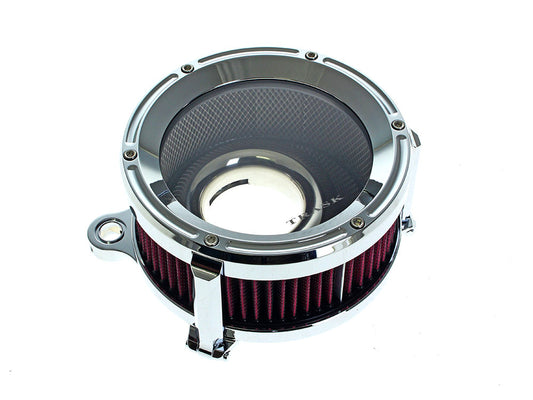 Assault Clear Air Cleaner Kit - Chrome. Fits Touring 2008-2016, Softail 2016-2017, CVO Softail 2011-2017 & Dyna Low Rider S 2016-2017 with Throttle-by-Wire