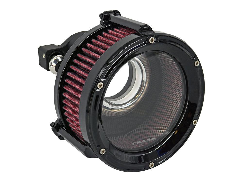 Assault Clear Air Cleaner Kit - Gloss Black. Fits Touring 2017-2024 & Softail 2018-2024