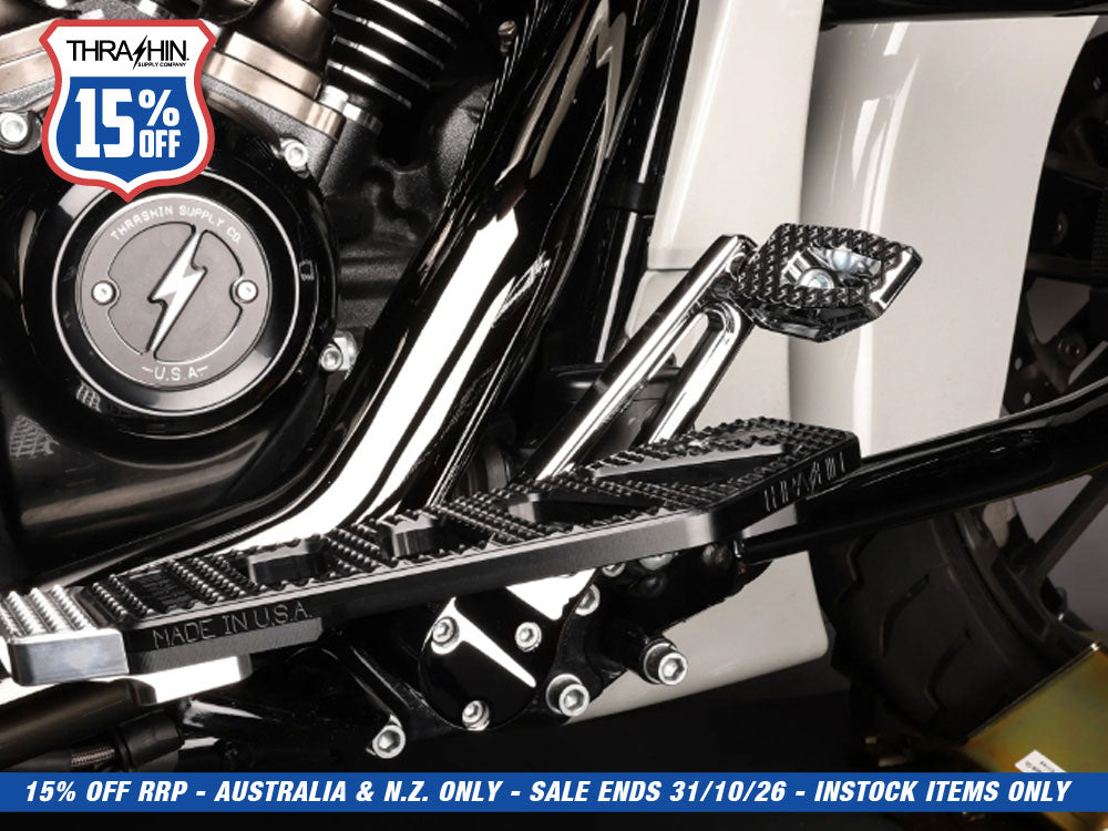 Adjustable Bagger Brake Arm - Chrome. Stock Length. Fits Touring 2014up.