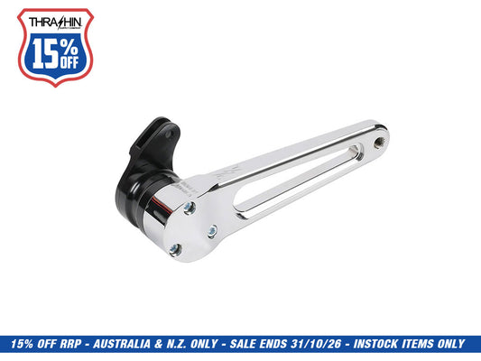 Adjustable Bagger Brake Arm - Chrome. Short Length. Fits Touring 2014up.