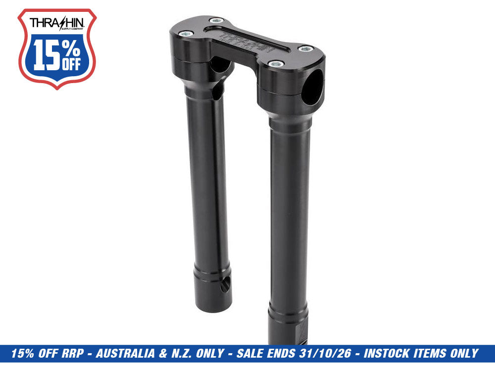10in. Hole Shot Risers - Black. Fits 1in. Handlebar