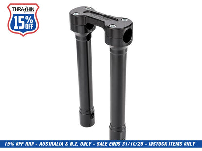 10in. Hole Shot Risers - Black. Fits 1in. Handlebar
