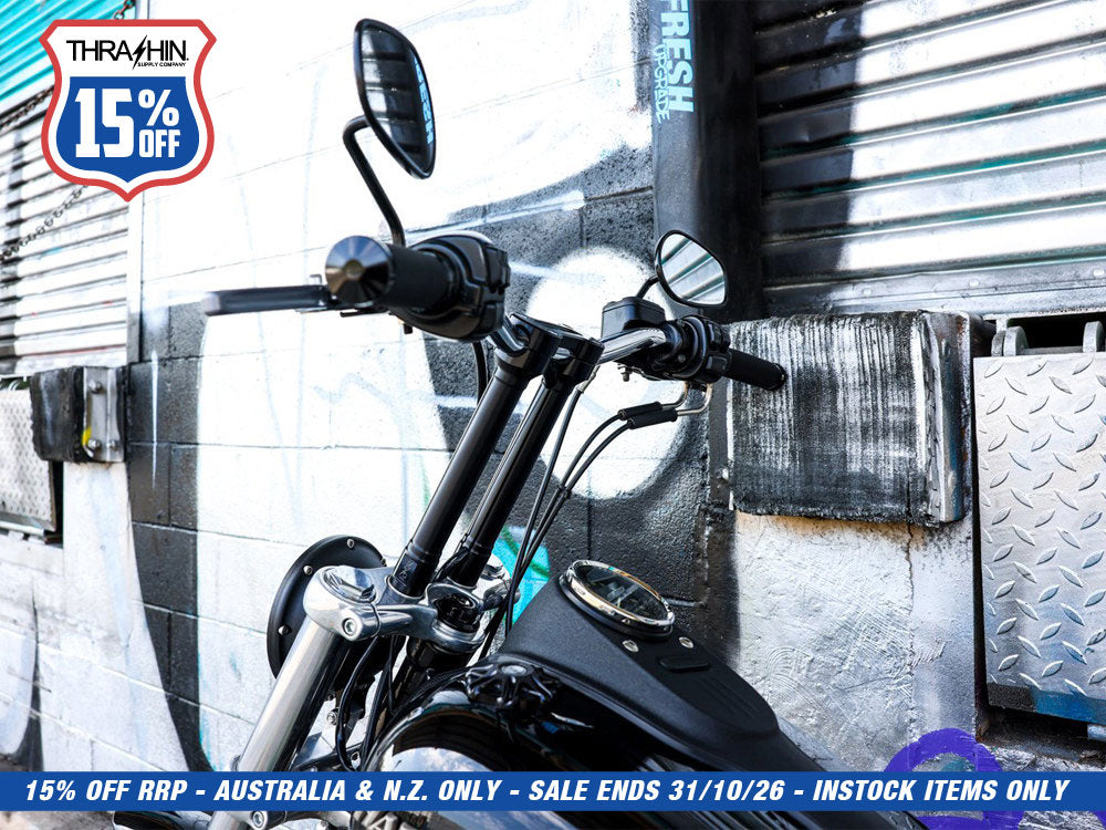 10in. Hole Shot Risers - Black. Fits 1in. Handlebar