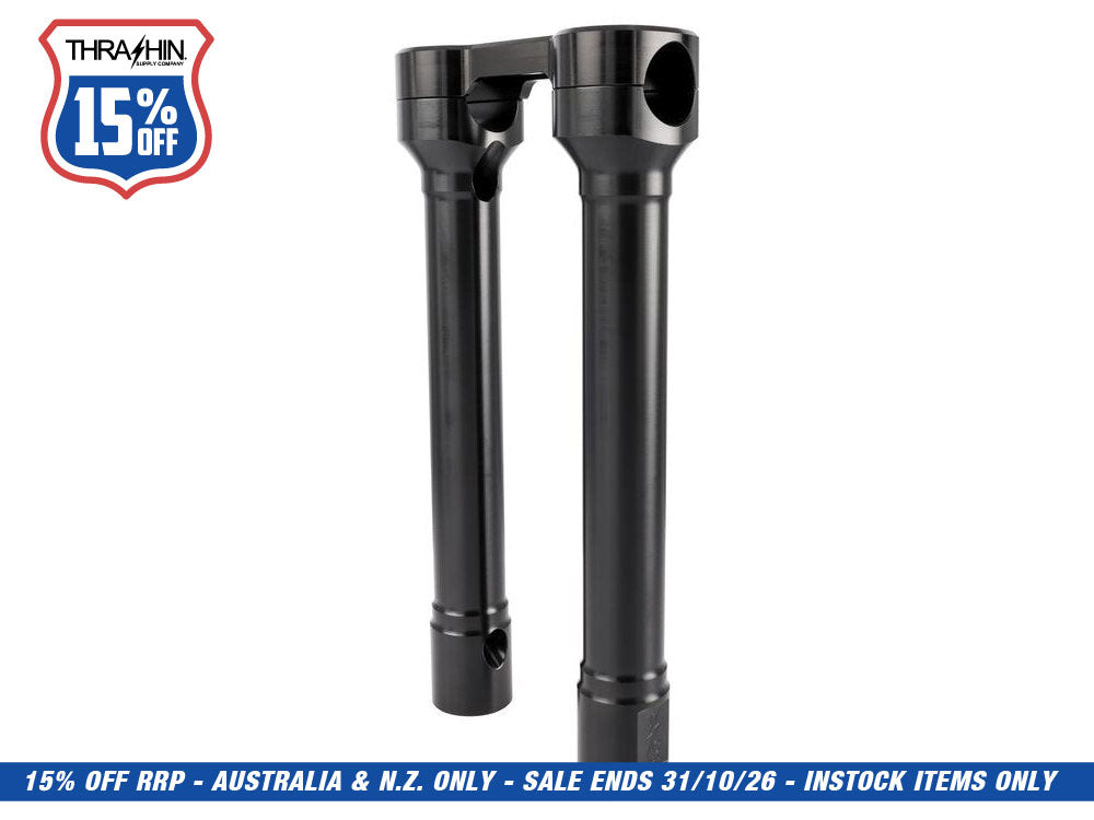 10in. Hole Shot Risers - Black. Fits 1in. Handlebar