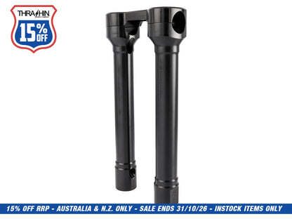 10in. Hole Shot Risers - Black. Fits 1in. Handlebar