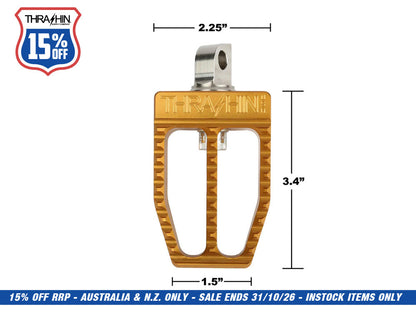 Militant Footpegs - Chrome. Fits Softail 2018up Rear Passenger