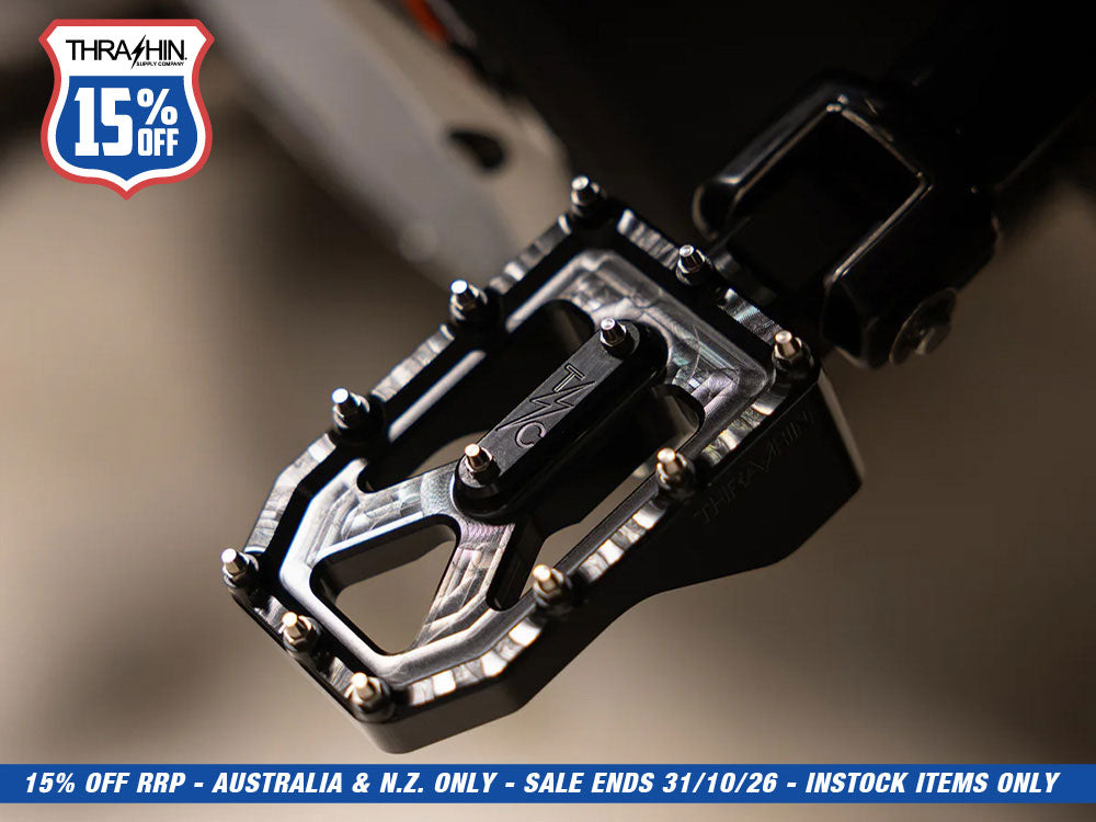 Aggressor Footpegs - Black. Fits Softail 2018up Rear Passenger