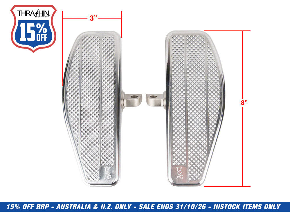 Mini Floorboards with HD Male Mount - Chrome