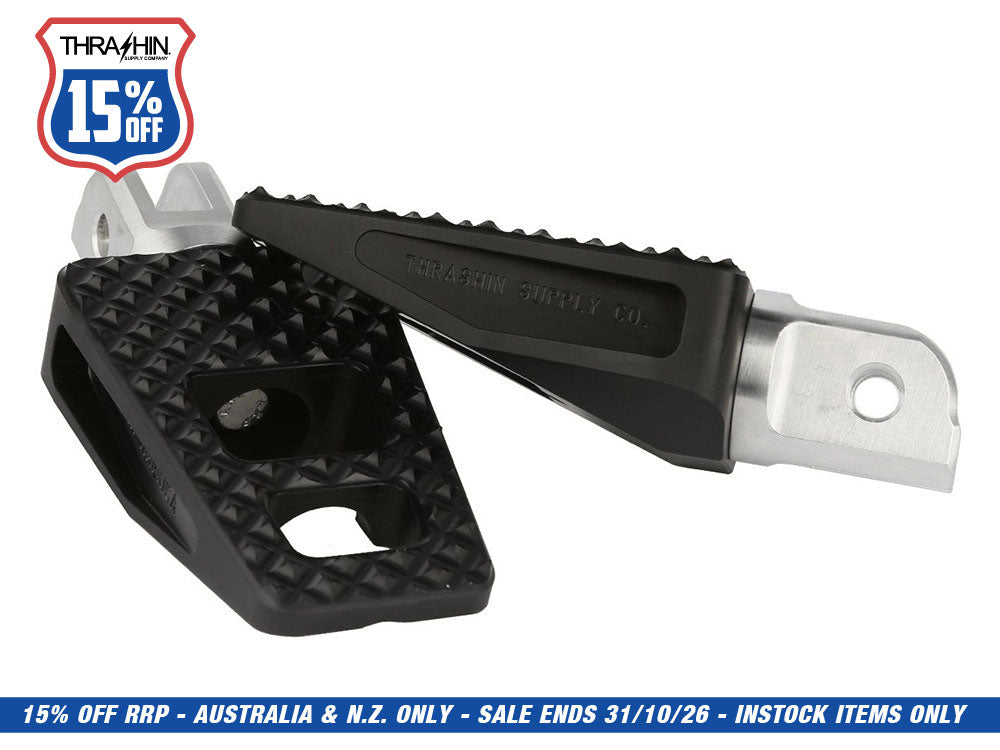 P-54 Footpegs - Black. Fits Softail 2018up Front Rider