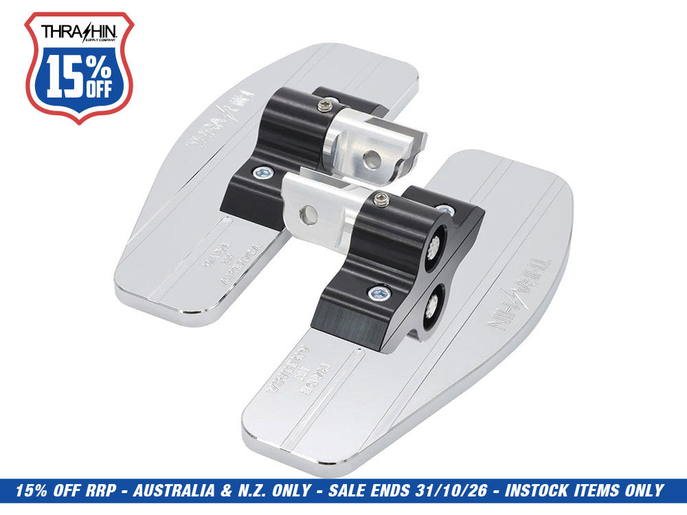 Mini Floorboards - Chrome. Fits Softail 2018up Front Rider