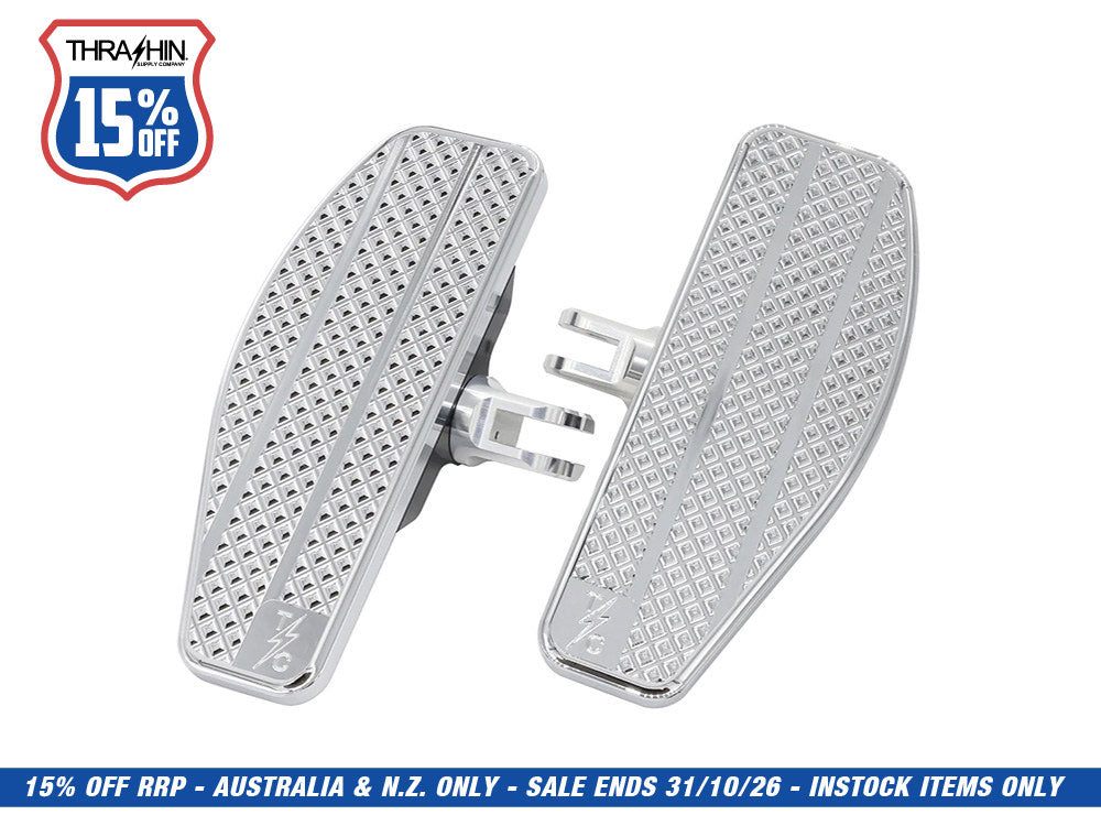 Mini Floorboards - Chrome. Fits Softail 2018up Front Rider