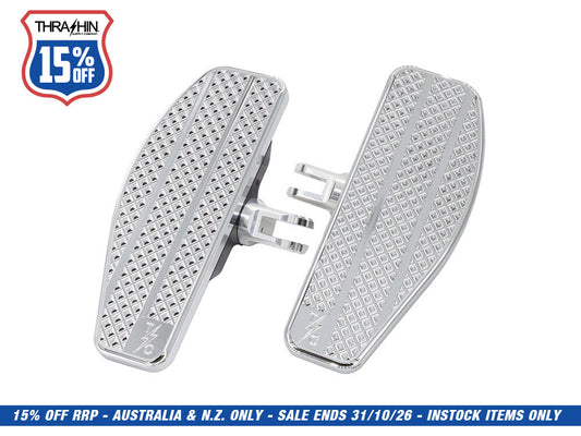 Mini Floorboards - Chrome. Fits Softail 2018up Front Rider