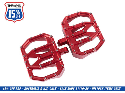Aggressor Mini Floorboards with HD Male Mount - Red