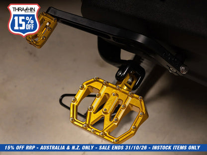 Aggressor Mini Floorboards with HD Male Mount - Gold