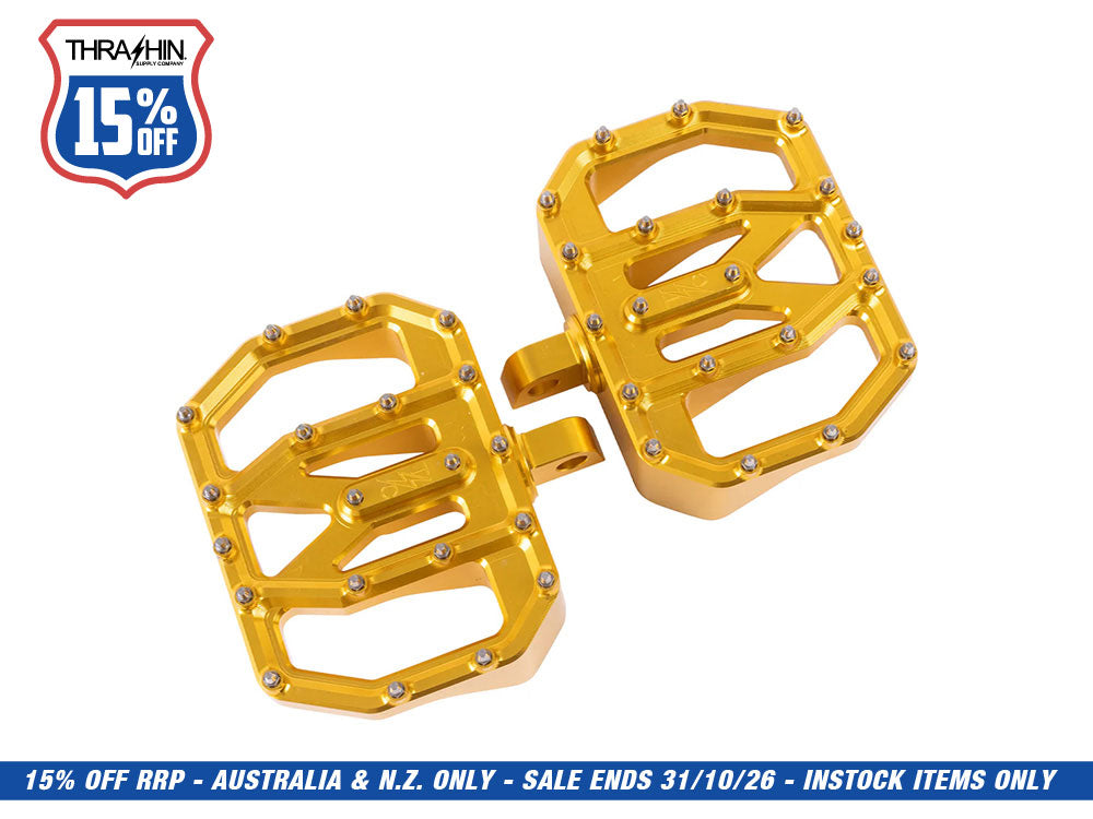 Aggressor Mini Floorboards with HD Male Mount - Gold