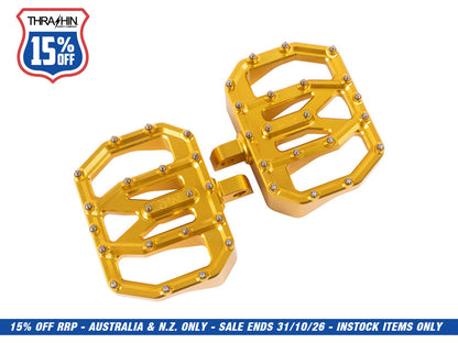 Aggressor Mini Floorboards with HD Male Mount - Gold