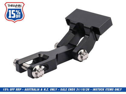 Thrashin OG Risers to Gauges Relocation Bracket - Black. Fits Thrashin' Gauge housings.