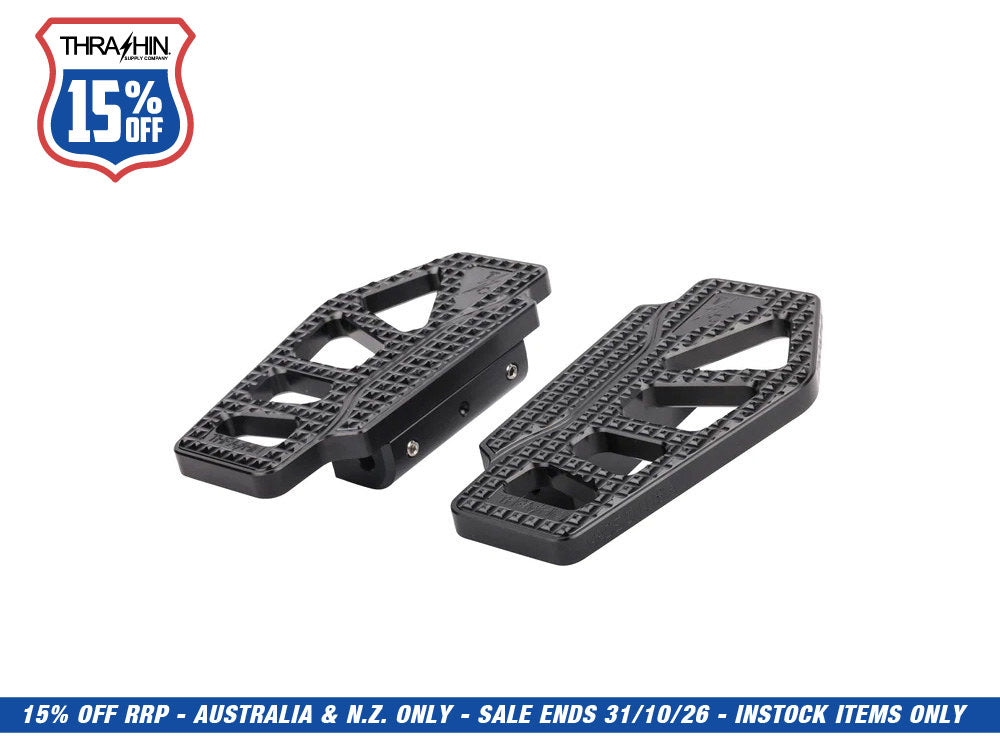 Apex Rear/Passenger Floorboards - Black. Fits Touring 1983up