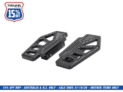 Apex Rear/Passenger Floorboards - Black. Fits Touring 1983up