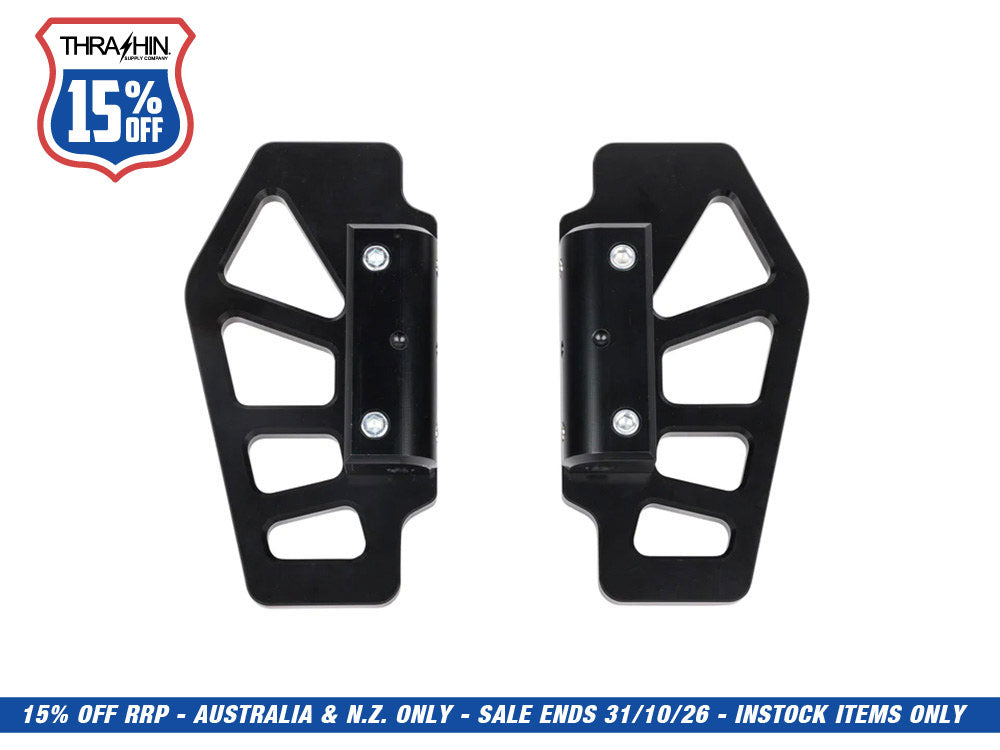 Apex Rear/Passenger Floorboards - Black. Fits Touring 1983up