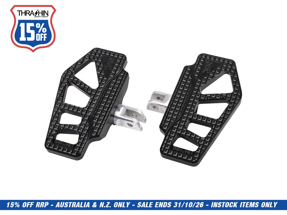 Apex Mini Rider Floorboards - Black. Fits Softail 2018up Front Rider