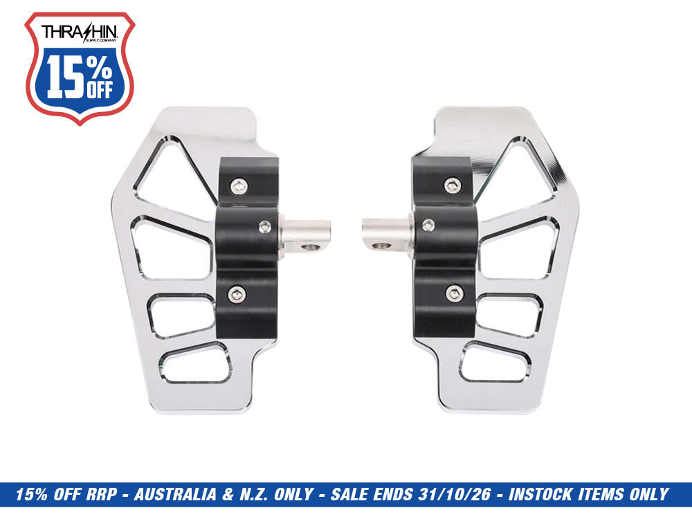 Apex Mini Floorboards with HD Male Mount - Chrome