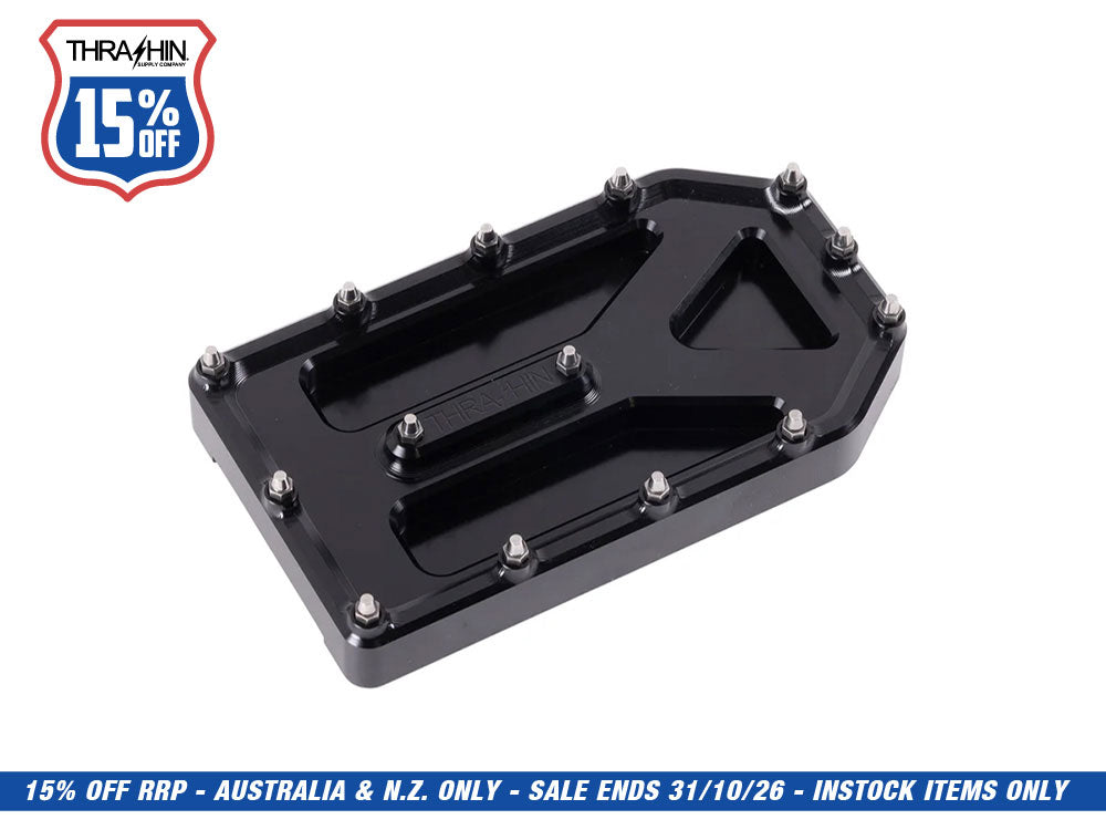 Aggressor Brake Pedal Pad - Black. Fits Touring 1980up, FL Softail 1986-2017 & Dyna Switchback 2012-2016