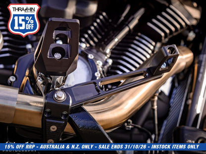 Brake Pedal Arm - Black. Fits Softail 2018up with Mid Controls.