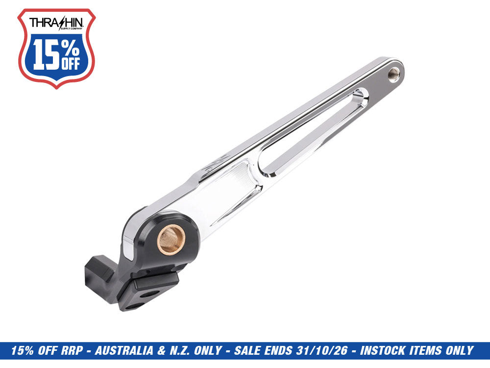 Brake Pedal Arm - Chrome. Fits Softail 2018up with Mid Controls.