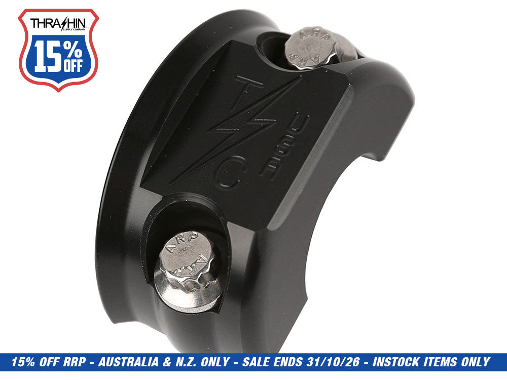 OG Clutch & Brake Perch Clamp - Black. Fits Softail 1984-2024, Dyna 1991-2017, Most Touring 1982-2024, Sportster 1982-2003 & FXR 1982-1994