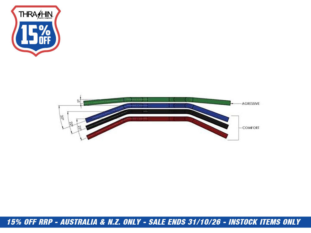 Aggressive Mid Bend Bars - Chrome