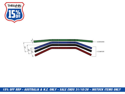 Aggressive Mid Bend Bars - Chrome