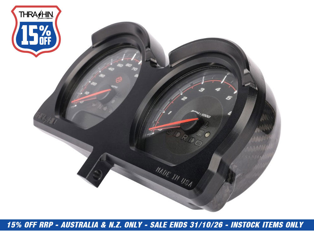 Gauge Housing Relocation Kit - Black. Fits Road Glide 2015-2023