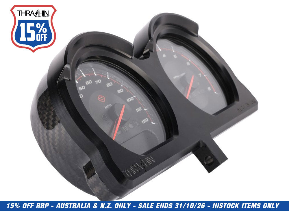 Gauge Housing Relocation Kit - Black. Fits Road Glide 2015-2023