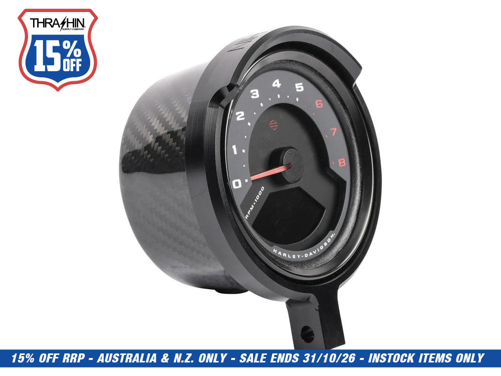 Gauge Housing Relocation Kit - Black. Fits Low Rider S 2022up, Low Rider ST 2025up & Street Bob 2025up
