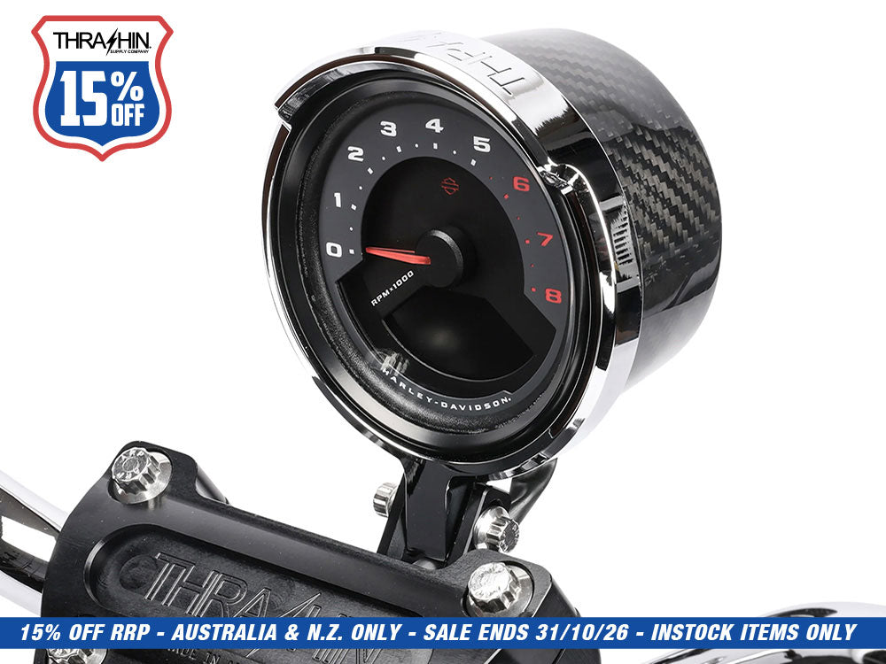 Gauge Housing Relocation Kit - Chrome. Fits Low Rider S 2022up, Low Rider ST 2025up & Street Bob 2025up
