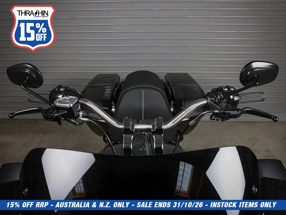 Mid Bend Bars - Stainless Steel. Fits CVO Touring 2023up, Street Glide & Road Glide 2024up, Touring 2025up & Softail 2025up