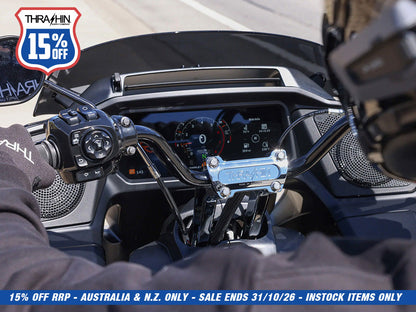 High Bend Bars - Black. Fits CVO Touring 2023up, Street Glide & Road Glide 2024up, Touring 2025up & Softail 2025up