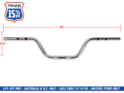 High Bend Bars - Chrome. Fits CVO Touring 2023up, Street Glide & Road Glide 2024up, Touring 2025up & Softail 2025up
