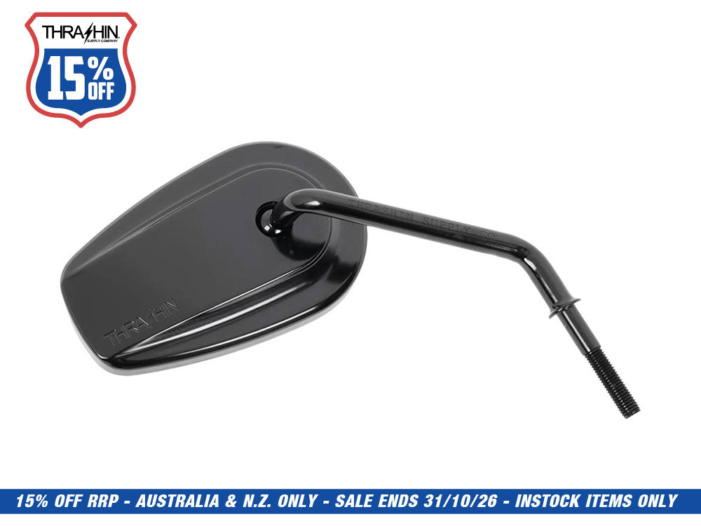 Billet Mini Mirrors Smooth - Black