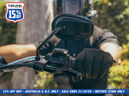 Billet Mini Mirrors Smooth - Black